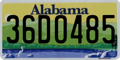 AL license plate 36DO485