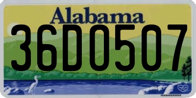 AL license plate 36DO507