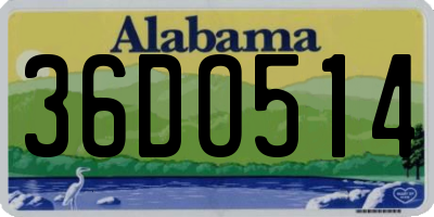 AL license plate 36DO514
