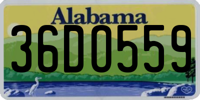 AL license plate 36DO559