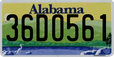 AL license plate 36DO561