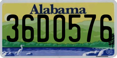 AL license plate 36DO576