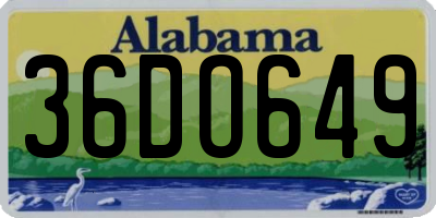 AL license plate 36DO649