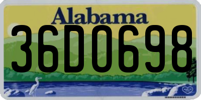 AL license plate 36DO698