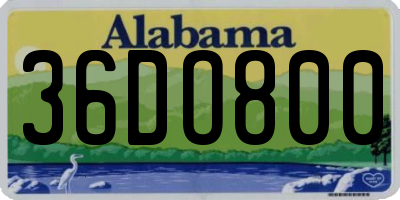AL license plate 36DO800