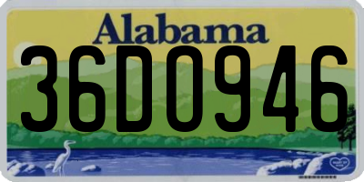 AL license plate 36DO946