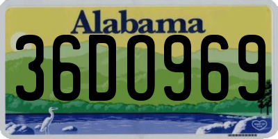 AL license plate 36DO969
