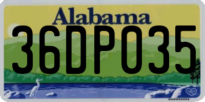 AL license plate 36DP035