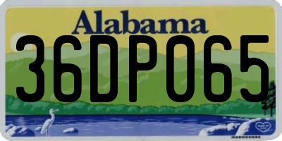 AL license plate 36DP065