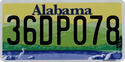 AL license plate 36DP078