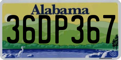 AL license plate 36DP367
