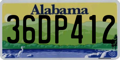 AL license plate 36DP412