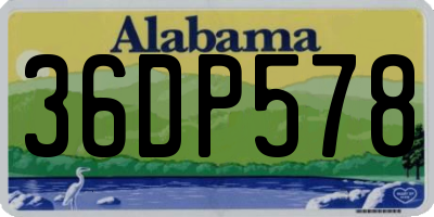 AL license plate 36DP578
