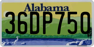 AL license plate 36DP750