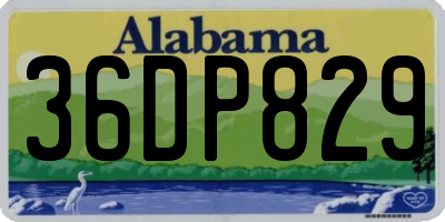 AL license plate 36DP829