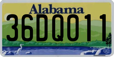 AL license plate 36DQ011
