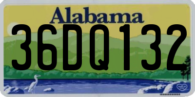 AL license plate 36DQ132