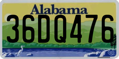 AL license plate 36DQ476