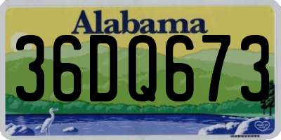AL license plate 36DQ673