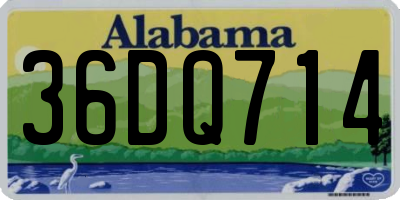 AL license plate 36DQ714