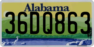 AL license plate 36DQ863