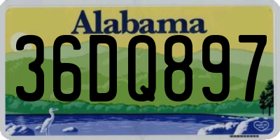 AL license plate 36DQ897