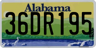 AL license plate 36DR195