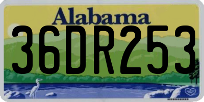 AL license plate 36DR253