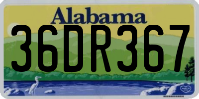 AL license plate 36DR367