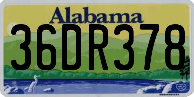 AL license plate 36DR378