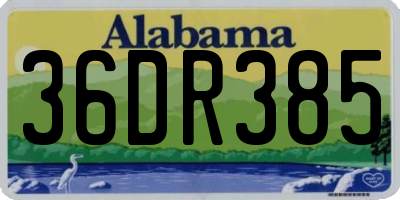 AL license plate 36DR385