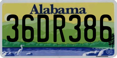 AL license plate 36DR386