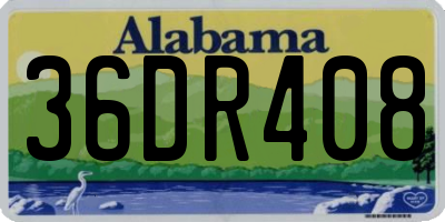 AL license plate 36DR408
