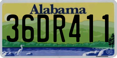 AL license plate 36DR411