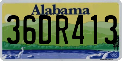AL license plate 36DR413