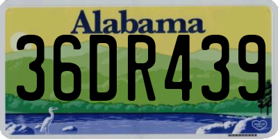 AL license plate 36DR439