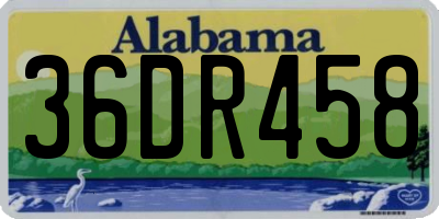 AL license plate 36DR458