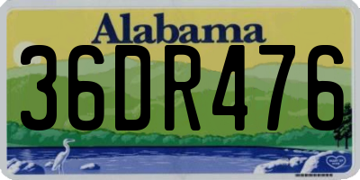 AL license plate 36DR476