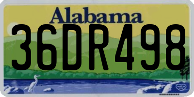 AL license plate 36DR498