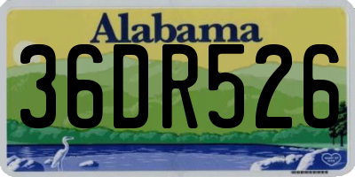 AL license plate 36DR526