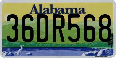 AL license plate 36DR568