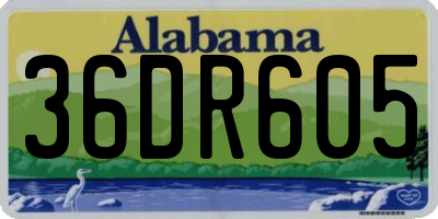 AL license plate 36DR605