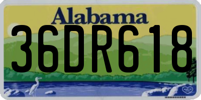 AL license plate 36DR618