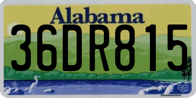 AL license plate 36DR815