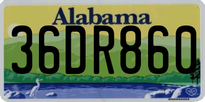 AL license plate 36DR860