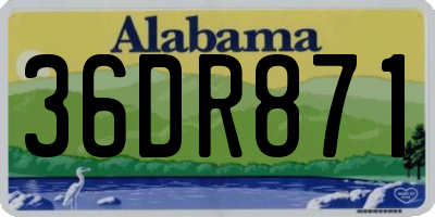 AL license plate 36DR871