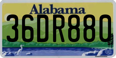 AL license plate 36DR880