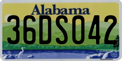 AL license plate 36DS042