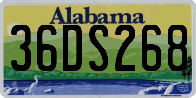 AL license plate 36DS268