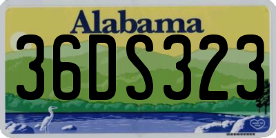 AL license plate 36DS323